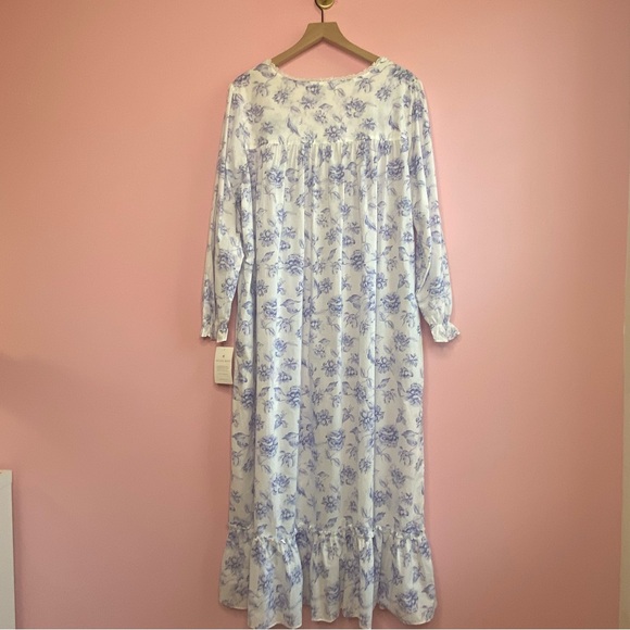 Eileen West Long Sleeve Ballet Nightgown, Periwinkle, XL - Picture 10 of 10